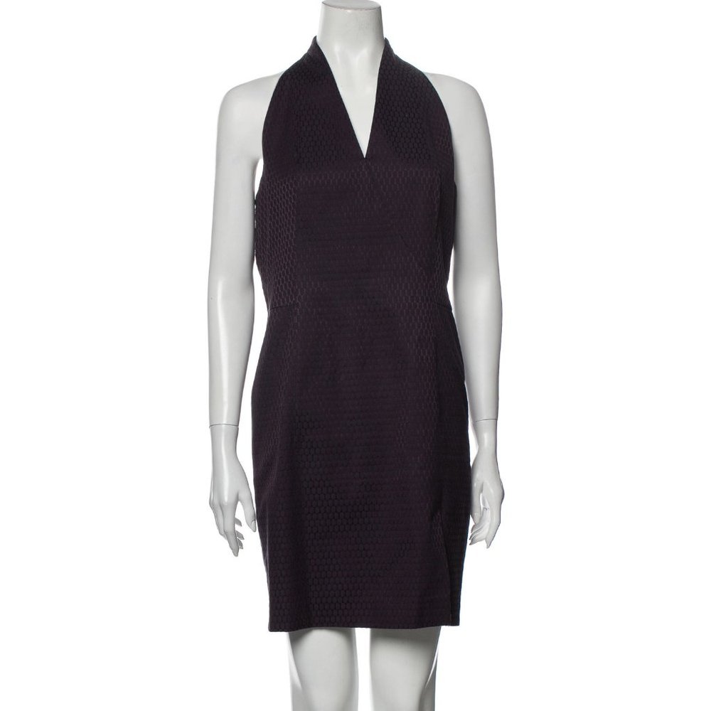 Akris Punto V-Neck Mini Dress in Purple